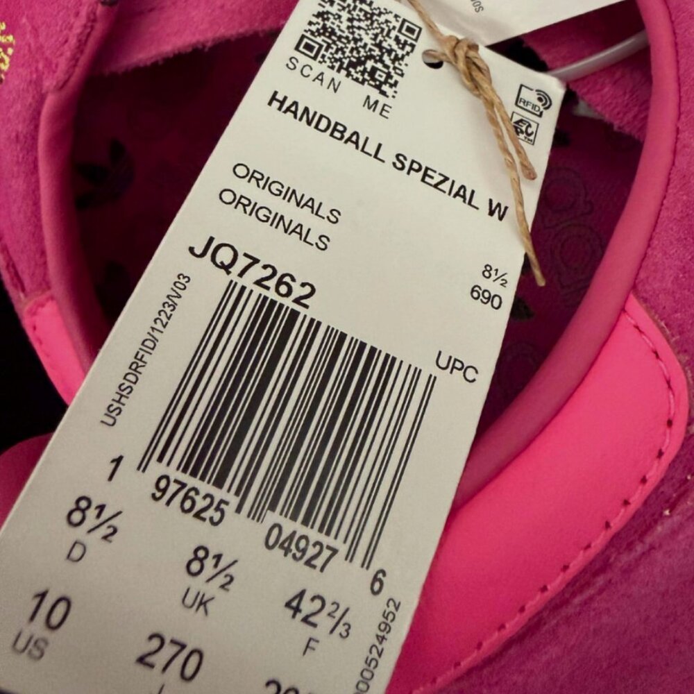 NEW Adidas Wmns Handball Spezial 'Semi Lucid Fuchsia' JQ7262 SNEAKERS 10 US 42.6 - Picture 5 of 5
